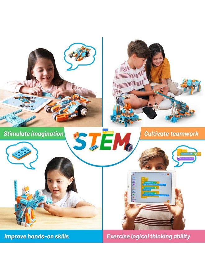 Apitor 10 In 1 Stem Robot Building Kit, Upgrade App Remote Control Programmable Building Block Set Coding Robot, Educational Diy Science Robot Kit Gifts For Age 7 8 9 10 11 12+ Boys & Girls (389 Pcs) - Image 5