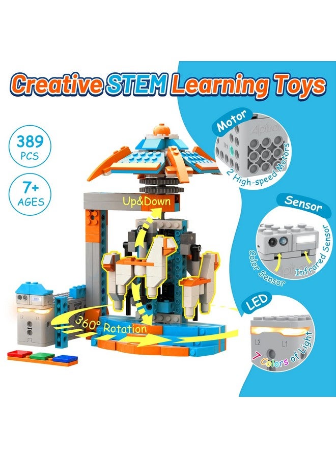 Apitor 10 In 1 Stem Robot Building Kit, Upgrade App Remote Control Programmable Building Block Set Coding Robot, Educational Diy Science Robot Kit Gifts For Age 7 8 9 10 11 12+ Boys & Girls (389 Pcs) - Image 3