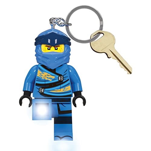 IQ LEGO Ninjago Large 3 Inch Tall Figure Keychain Light - Jay (KE148H) - Image 4