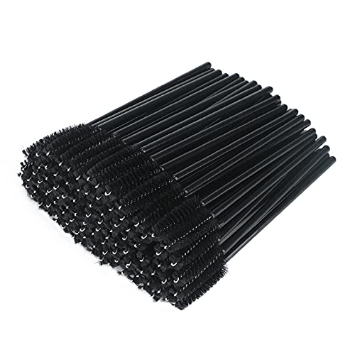 G2PLUS 100PCS Disposable Eyelash Brushes, Adjustable Mascara Wands Makeup Applicator Kits, Eyelash Spoolies Brushes for Eyelash Extensions and Eyebrows (Black) - Image 1