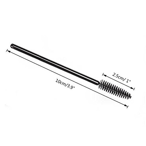 G2PLUS 100PCS Disposable Eyelash Brushes, Adjustable Mascara Wands Makeup Applicator Kits, Eyelash Spoolies Brushes for Eyelash Extensions and Eyebrows (Black) - Image 2