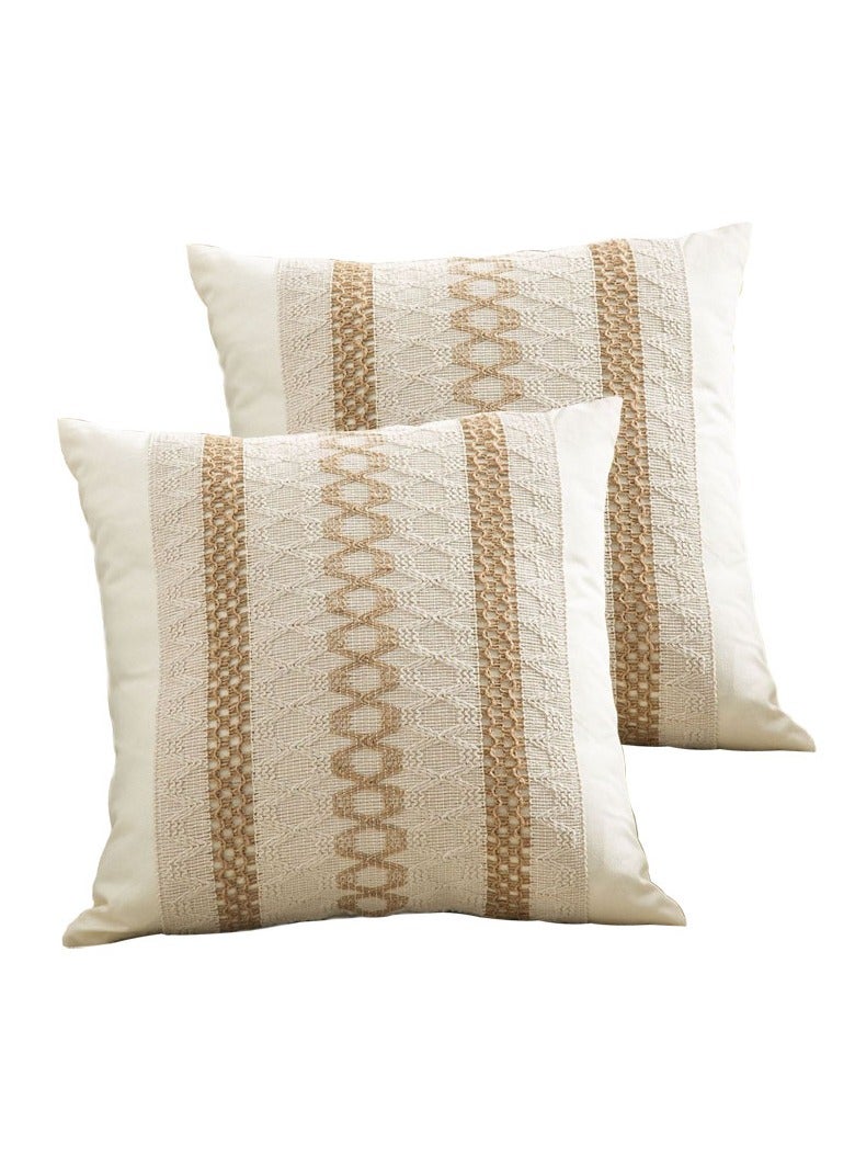 2 Pcs 45 x 45cm Boho Throw Pillow Covers Decorative Geometric Modern Pattern Pillow Cushion Case for Couch Bedroom Living Room Sofa  - Image 1