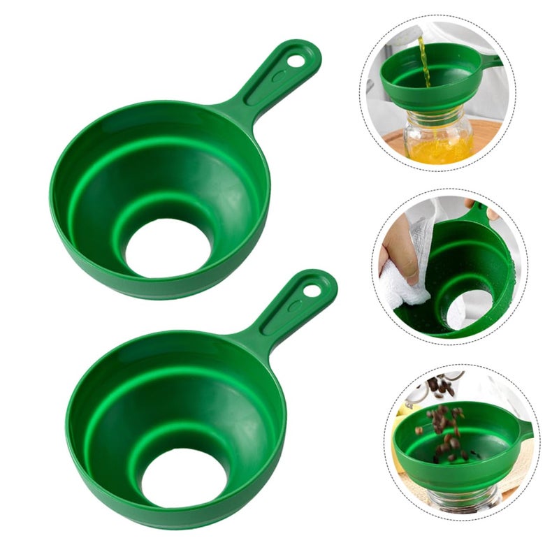 2Pcs Collapsible Kitchen Funnels Odorless Oil Resistant For Liquid Transfer - Image 5