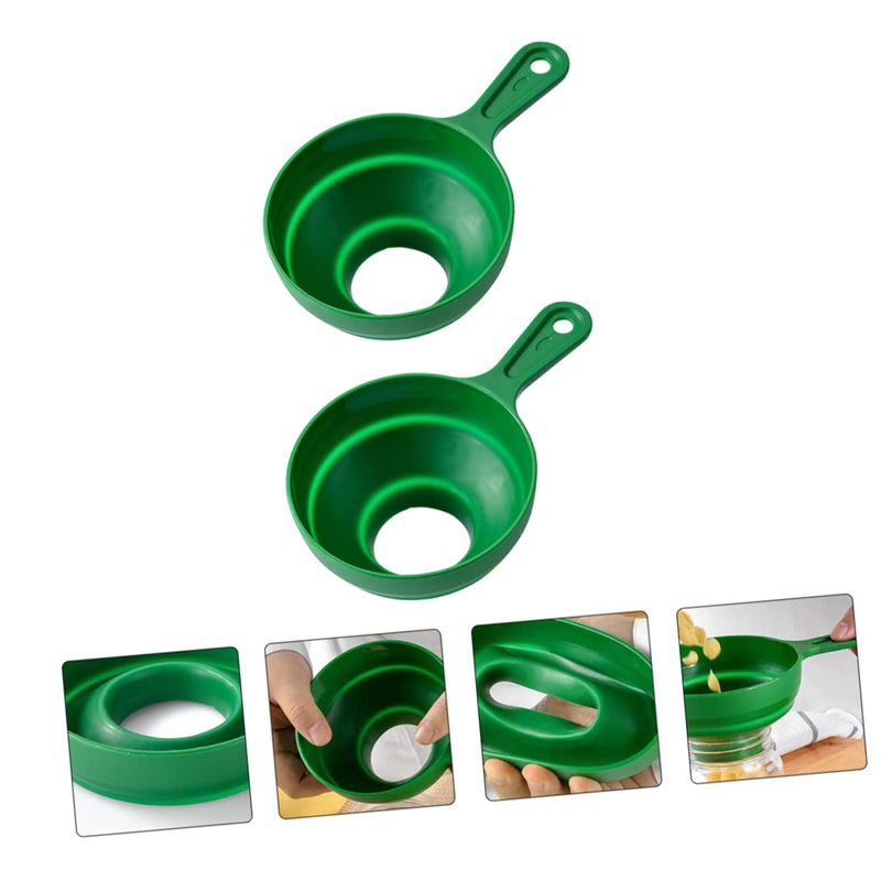 2Pcs Collapsible Kitchen Funnels Odorless Oil Resistant For Liquid Transfer - Image 3