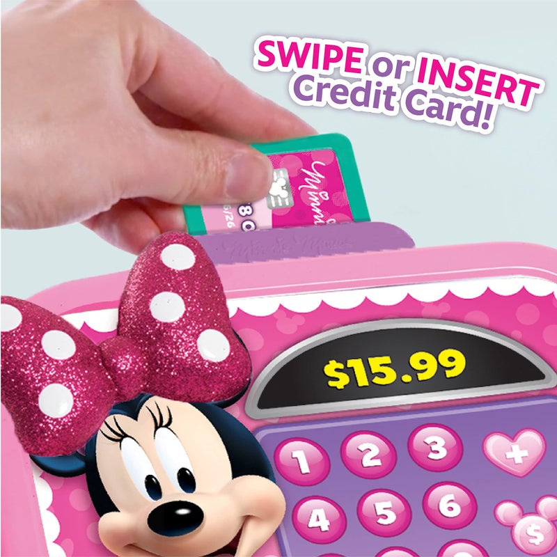 Minnie Disney Junior Minnie Mouse Bowtique Cash Register with Sounds, Dress Up and Pretend Play - Image 3