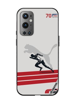 Protective Case Cover For OnePlus 9 Pro Puma Runner Design Multicolour