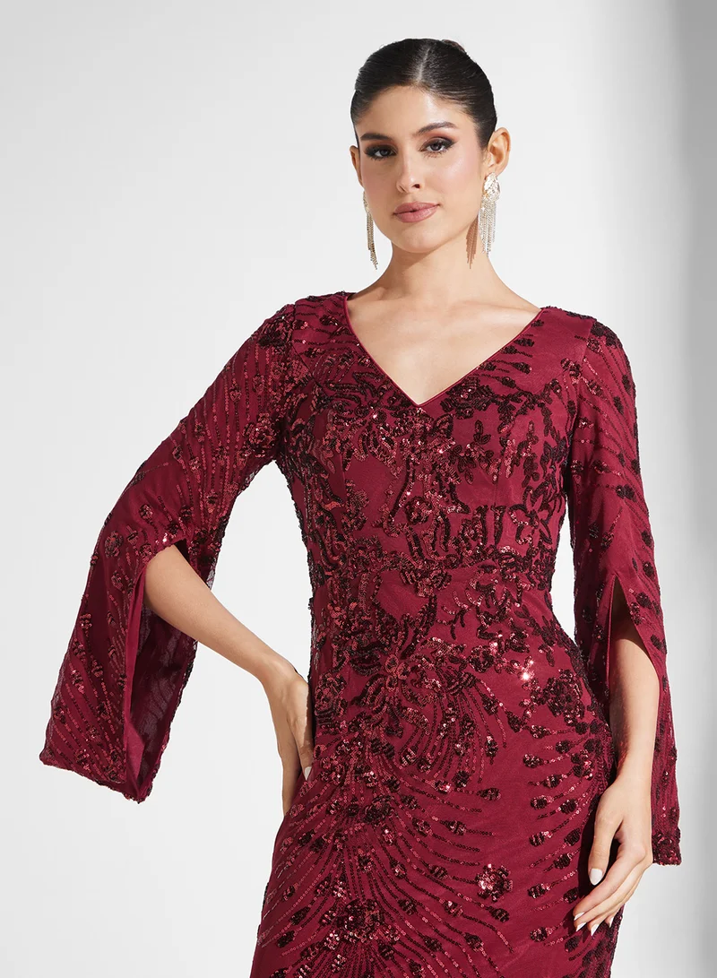 Little Mistress Sequin Trumpet Dress