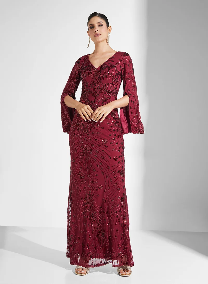 Little Mistress Sequin Trumpet Dress