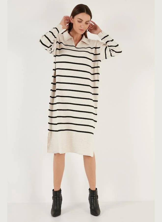 ليلا فستان نسائي بياقة بولو أكريليك ليلا