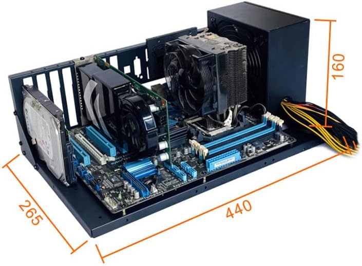 DIY Pc Test Bench, Open Chassis Case Rack for ATX/M-ATX/ITX Motherboards,Widely Body Heat Dissipation Design Open Air Pc Case, SSD Motherboards Accessories (2 Pcs) - Image 5