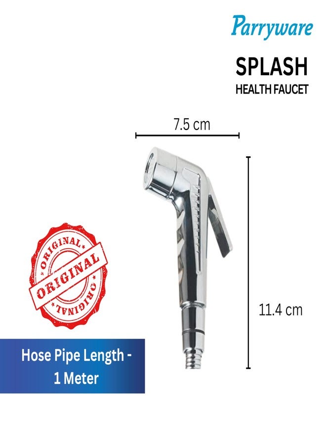 Parryware ABS Chrome Finish Splash Health Faucet with Hose & Hook (Silver) (T9805) - Image 2
