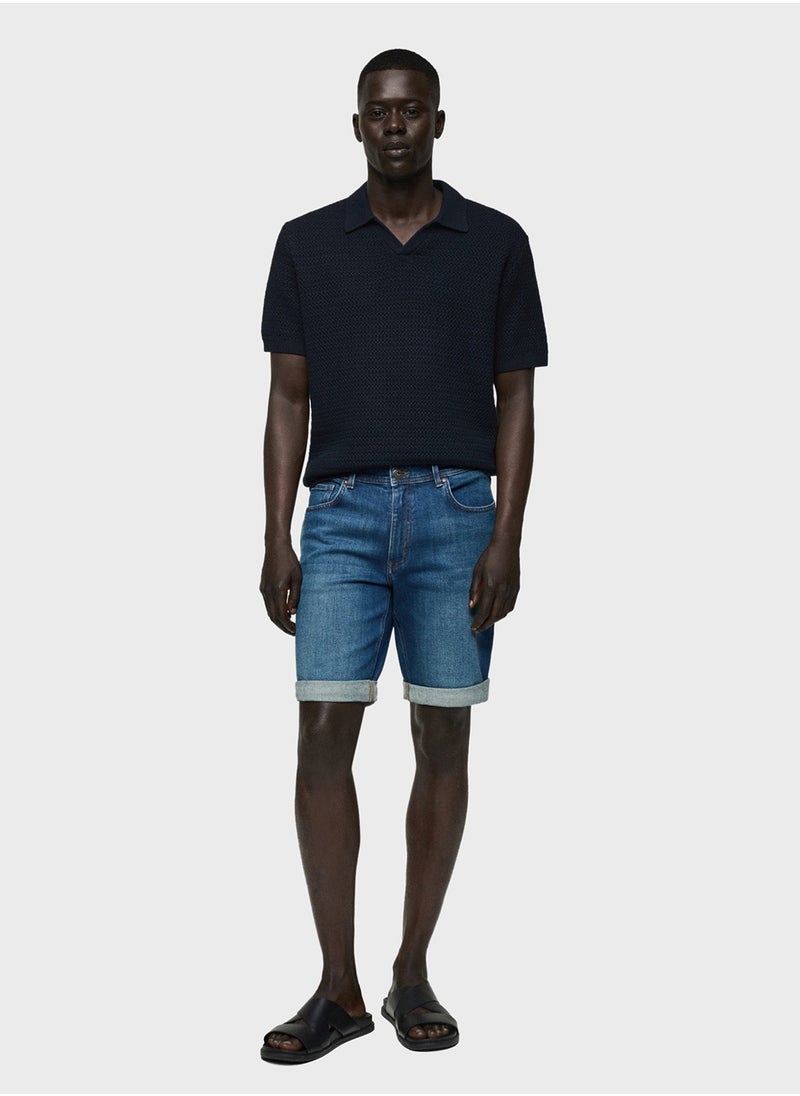 Mango Man Essential Denim Shorts  - Image 4