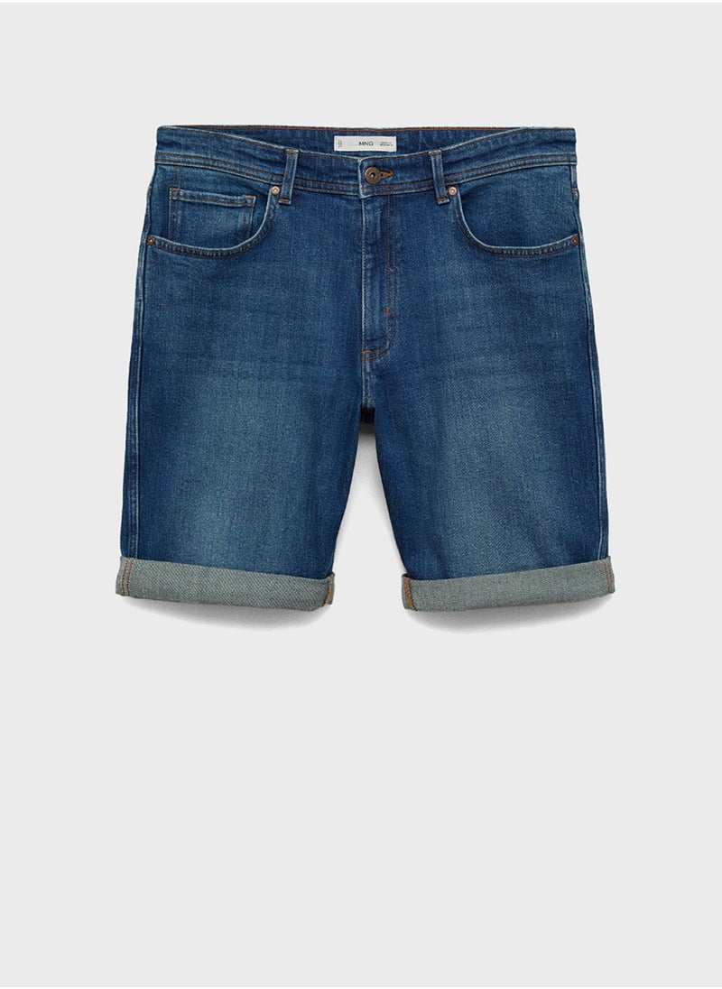 Mango Man Essential Denim Shorts  - Image 5