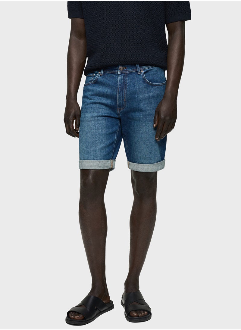Mango Man Essential Denim Shorts  - Image 1