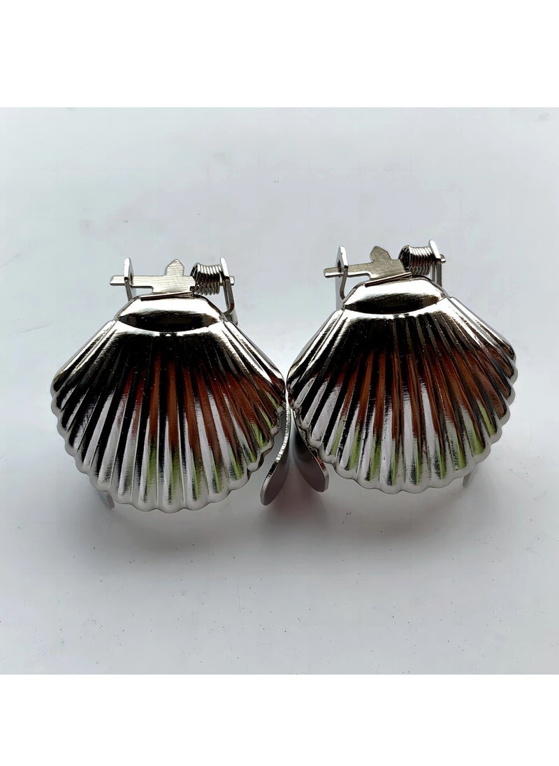 2 Pcs Shell Shaped Silver Auto Candle Extingushers