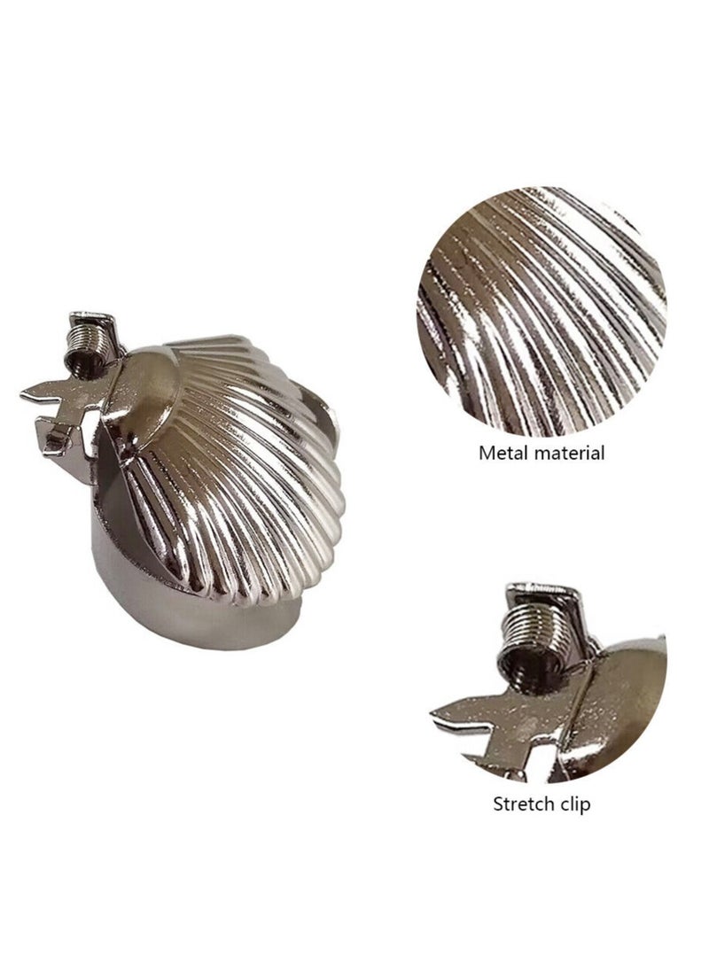 2 Pcs Shell Shaped Silver Auto Candle Extingushers