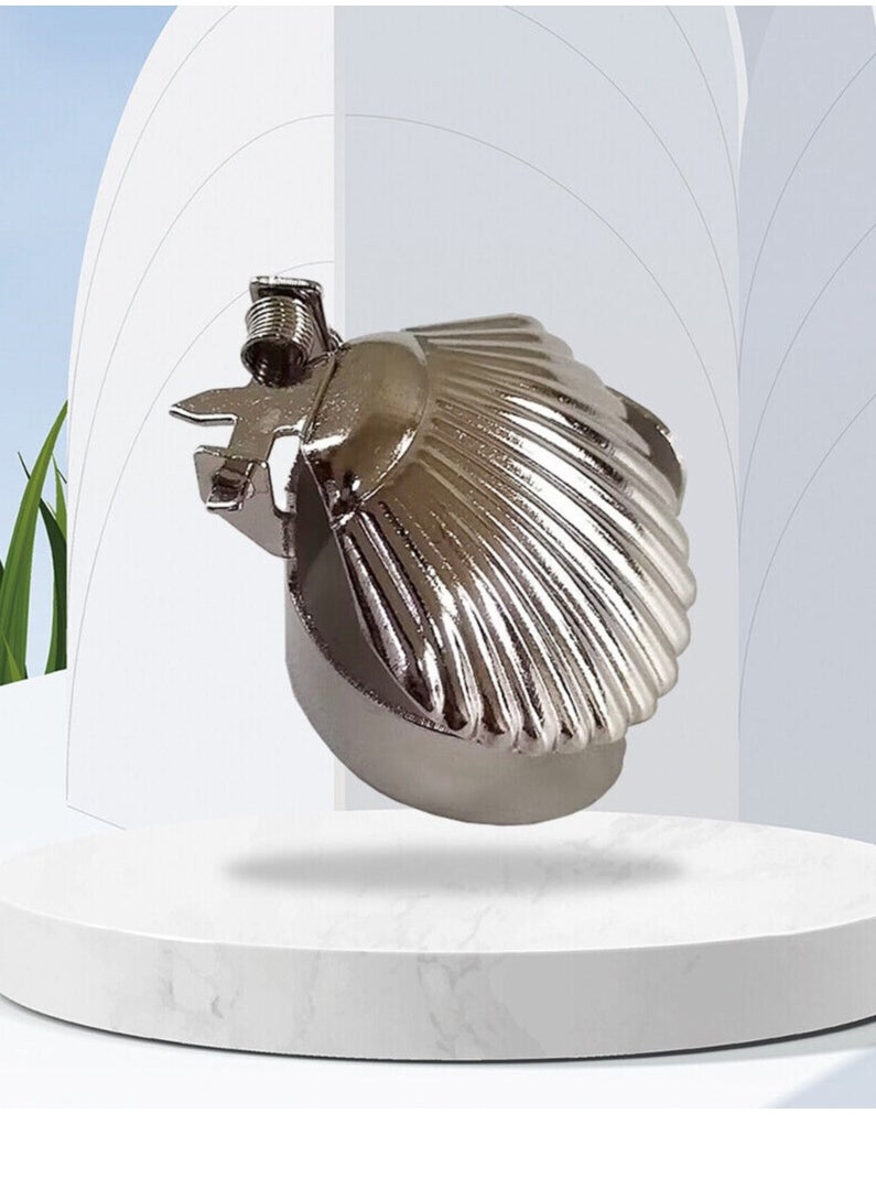 2 Pcs Shell Shaped Silver Auto Candle Extingushers
