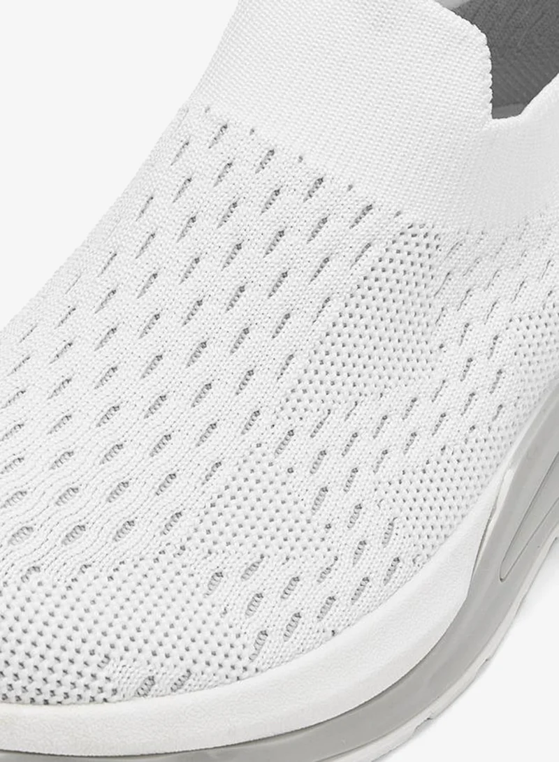 Oaklan by Shoexpress WHITE Textured Slip-On Sports Shoes With Pull Tab for Women | Best Price UAE