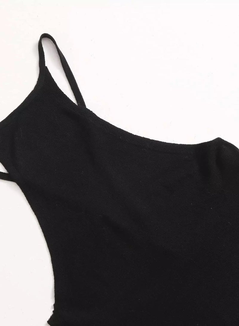 Open Back Solid Cami Sweater Dress - Image 5