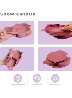 Gonice Baby Feeding Set 9 Pack Silicone Baby Led Weaning Feeding Supplies BPA Free Baby Tableware Set, Toddler Divider Plate & BowlSelf Feeding Eating Utensils Include Spoons Forks Cups Adjustable Bib  - Image 5