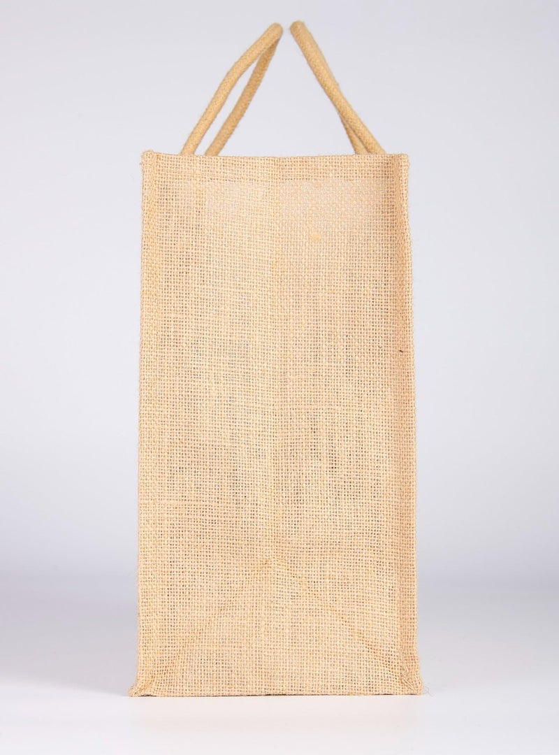 Soman Jute Ecofriendly Large(14x6x12inches) Return Gift Bags Plain Natural Pack of 10 Bags - Image 5
