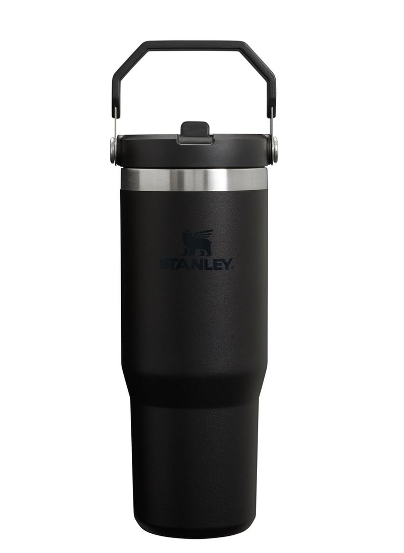 Stanley - Stanley IceFlow Stainless Steel Tumbler - Vacuum Insulated Water Bottle for Home, Office or Car Reusable Cup with Straw Leak Resistant Flip Cold for 12 Hours or Iced for 2 Days, Black, 30OZ - Image 1