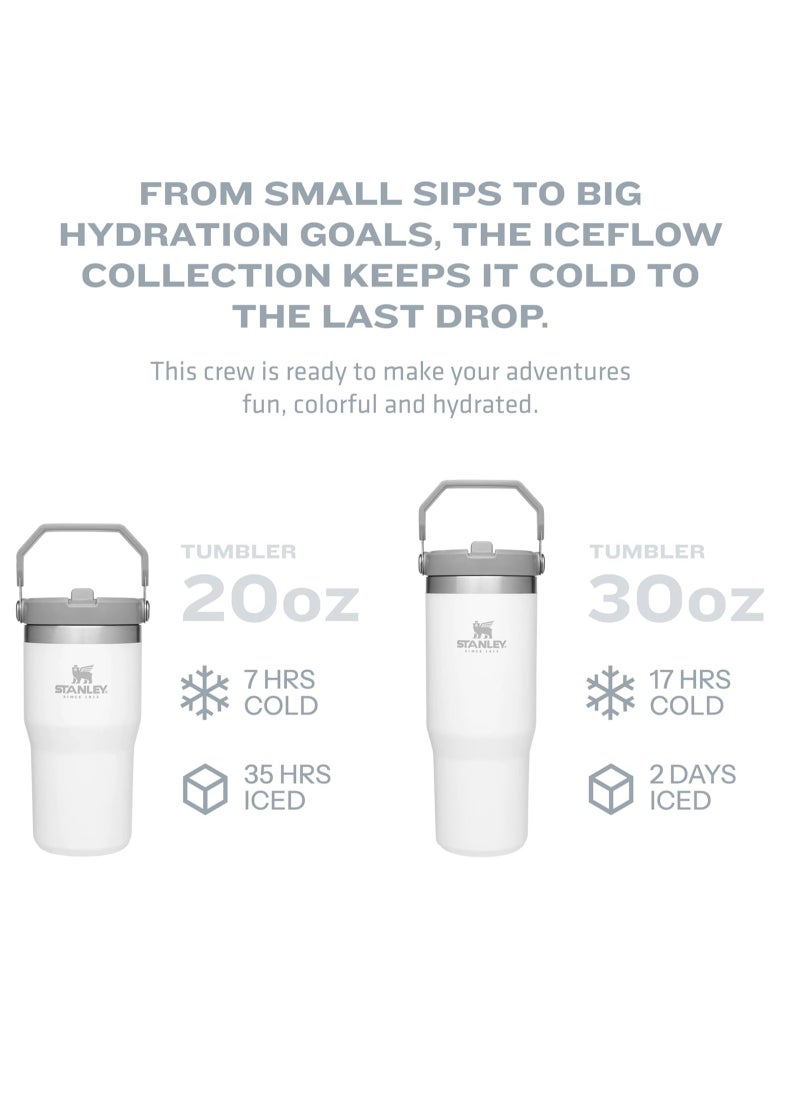 Stanley - Stanley IceFlow Stainless Steel Tumbler - Vacuum Insulated Water Bottle for Home, Office or Car Reusable Cup with Straw Leak Resistant Flip Cold for 12 Hours or Iced for 2 Days, Black, 30OZ - Image 1