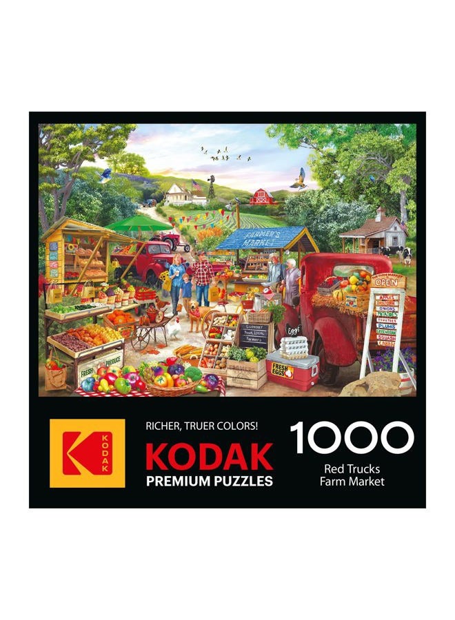 Rose Art RoseArt - Kodak Premium - Red Trucks Farm Market - 1000 Piece Jigsaw Puzzle - Image 4