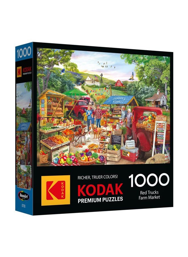 Rose Art RoseArt - Kodak Premium - Red Trucks Farm Market - 1000 Piece Jigsaw Puzzle - Image 2