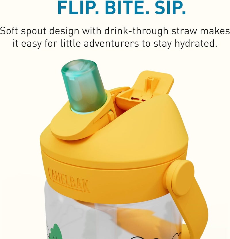 CAMELBAK زجاجة ماء كاملباك ثرايف فليب ستراو للأطفال سعة 14 أونصة - تصميم الجرارات والأشجار - Image 5