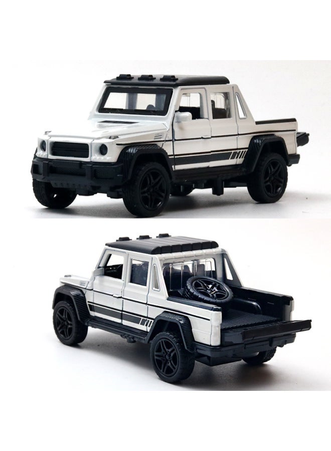 Bag 1:36 Alloy Pickup Truck Model Can Open The Door Boy Children's Toy Pull Back Car Doll Machine Wholesale 