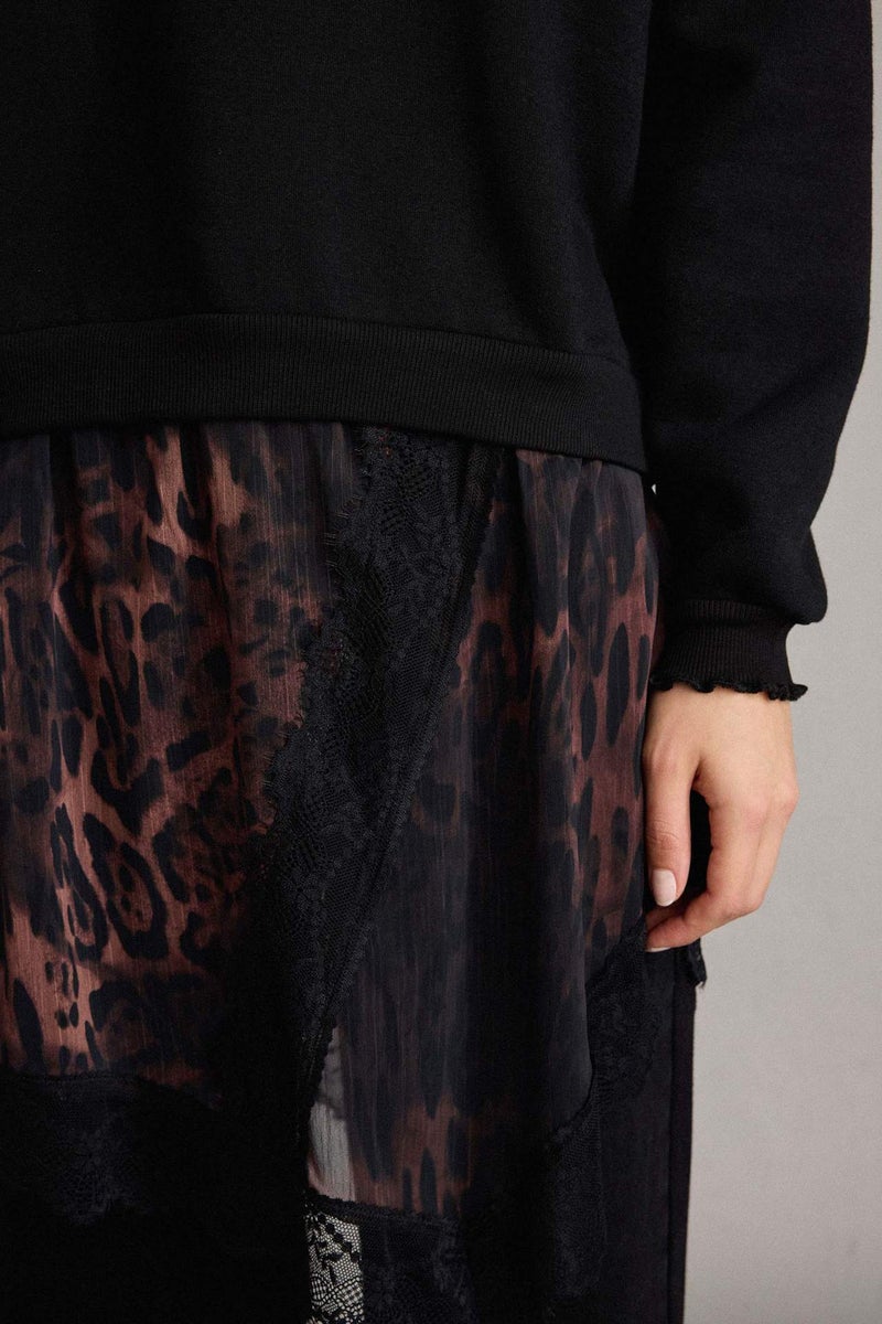 DeFacto Leopard Print Crew Neck Sweatshirt - Image 4