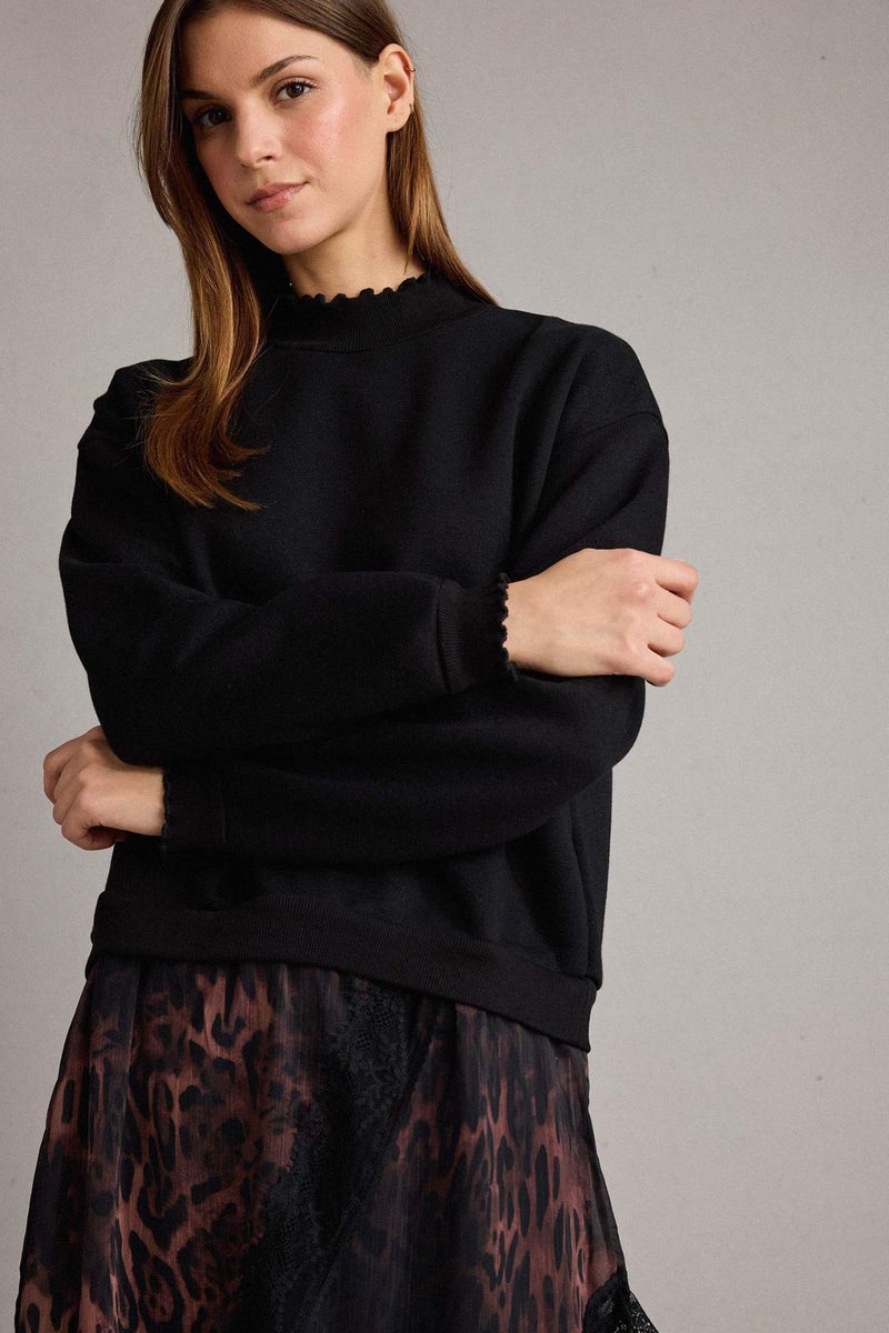 DeFacto Leopard Print Crew Neck Sweatshirt - Image 3