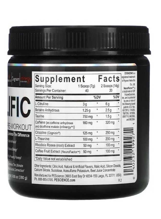 PEScience Prolific Pre Workout Melon Berry Twist 9.88 oz 280 g - Image 2