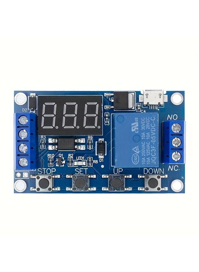 وحدة تتابع مؤقت قابلة للبرمجة بشاشة LCD ومنفذ Micro USB تعمل بجهد 6-30 فولت تيار مستمر 1 قطعة - Image 4