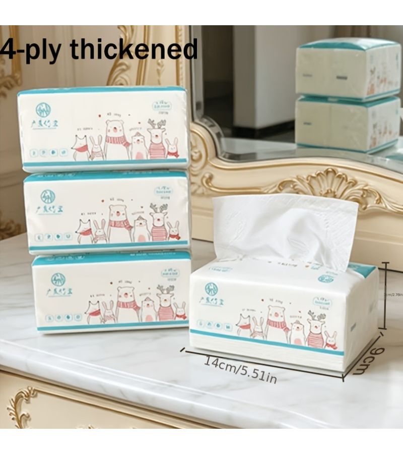 Thickened Wood Pulp Tissues 420 Sheets Per Pack Premium Disposable Napkins For Home Catering 2 Pieces - Image 3