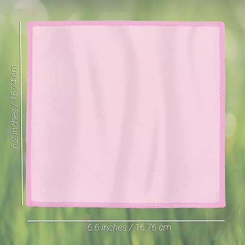 ECO-FUSED EcoFused Microfiber Cleaning Cloths DoubleSided 5 Pack 66 x 62 inch Microfiber and Suede Cloth for Smartphones LCD TV Tablets Laptop Screens Camera Lenses Pink - Image 3