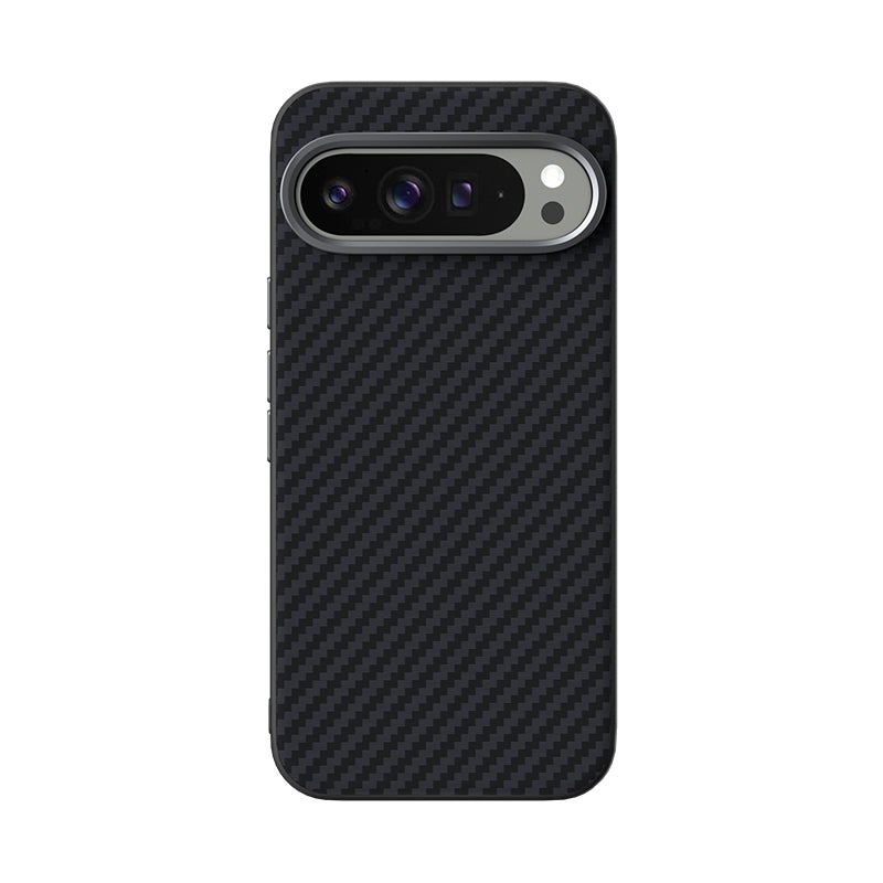 HuHa Protective Cover For Google Pixel 9 Pro XL ABEEL C Carbon Fiber Series 6D Micro Relief MagSafe Phone Case(Black) - Image 2