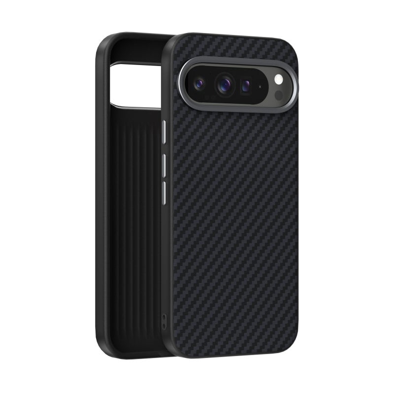 HuHa Protective Cover For Google Pixel 9 Pro XL ABEEL C Carbon Fiber Series 6D Micro Relief MagSafe Phone Case(Black) - Image 1