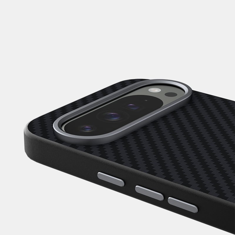 HuHa Protective Cover For Google Pixel 9 Pro XL ABEEL C Carbon Fiber Series 6D Micro Relief MagSafe Phone Case(Black) - Image 5
