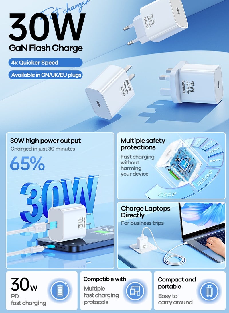 ريماكس شاحن سريع كابل شحن سريع ومحول للهواتف والأجهزة اللوحية وأجهزة الكمبيوتر المحمولة - Image 2