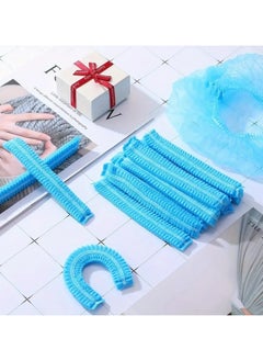 Lebo 200 Piece Disposable Surgical Caps, Hair Net Elastic Dust Cap for Food Service Kitchen Head Cover, Blue  - Image 3