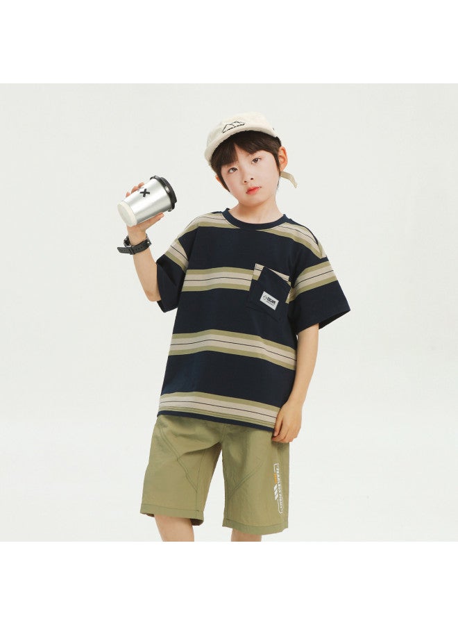 Badibadi Boys' Casual Short Sleeve Shorts Set】new 2025 Summer Collection, Breathable, Comfortable, And Soft For Older Kids - Image 4