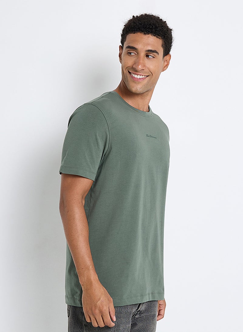 Ben Sherman Spandex Logo Embroidered Crew Neck T-Shirt - Image 3