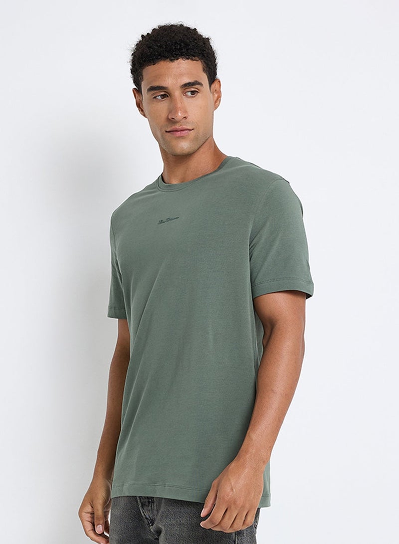 Ben Sherman Spandex Logo Embroidered Crew Neck T-Shirt - Image 4