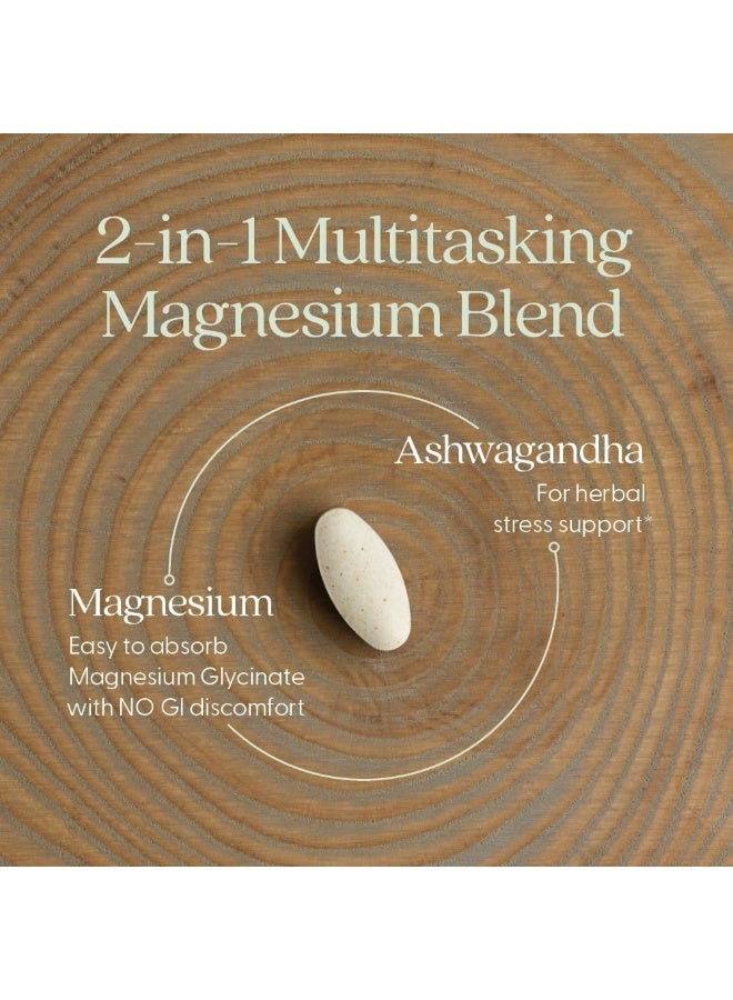 New Chapter Magnesium + Ashwagandha Supplement, 325 mg with Magnesium Glycinate, 2.5x Absorption, Muscle Recovery, Heart & Bone Health, Calm & Relaxation, Gluten Free, Non-GMO - 90 ct (3 Month Supply) - Image 4