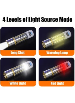 KASTWAVE Multifunctional Super Bright Long Distance Rechargeable Flashlight, LED Flashlight, Powerful Tactical Torch Light, Outdoor Waterproof Focus Zoomable Flash Light, Pocket Flashlight for Camping Hiking  - Image 5