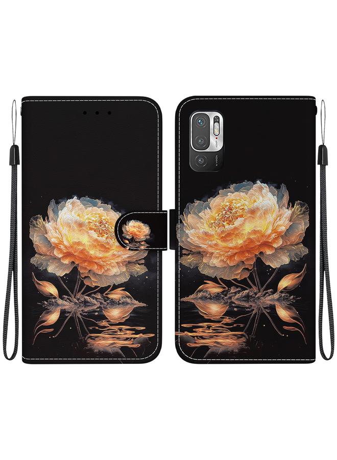 Case For Xiaomi Redmi Note 10 5G / Poco M3 Pro Crystal Texture Colored Drawing Leather Phone Case
