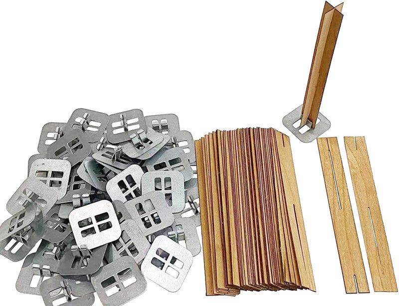 PXBBZDQ Cross Wooden Wicks for Candle Making75pcs Crackling Wood Candle Wicks for Candles 25 Sets