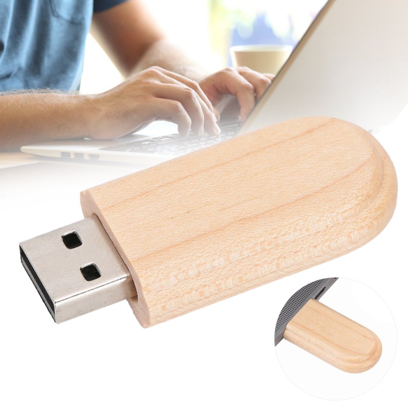 Wooden USB Drive 3.0: High-Speed Data Transfer - Mini Portable Flash Drive for Home Office, Digital Storage, Gift-Giving - Image 3